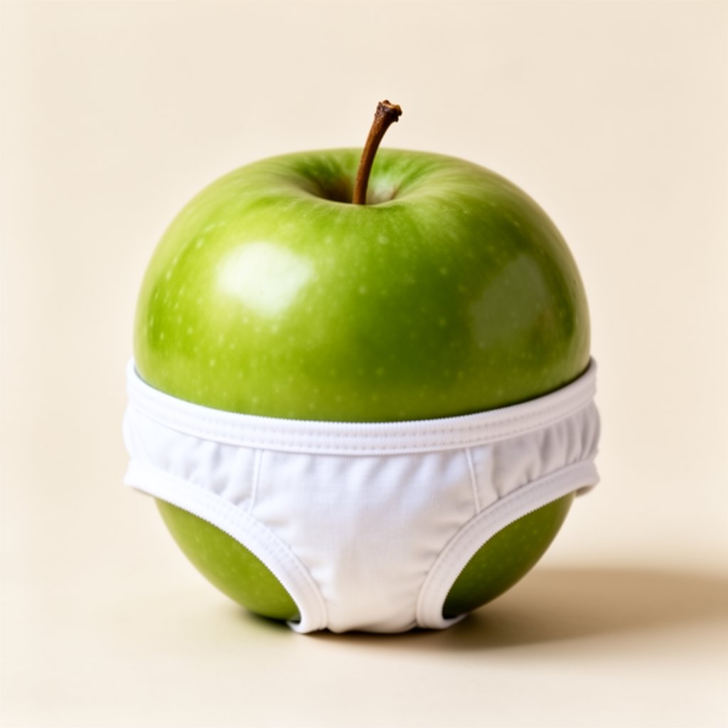 Apple wearing panties mnemonic cue